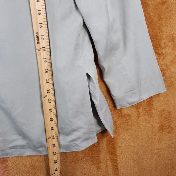 ALLSAINTS Blazer Womens Size 6 Gray Lightweight Open Lyocell Side Slits ALVA - Picture 8 of 9